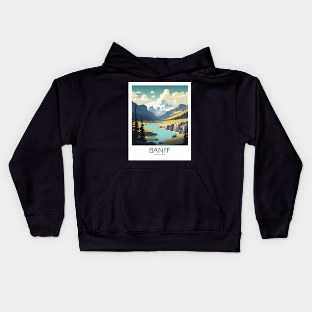 BANFF NATIONAL PARK Kids Hoodie by MarkedArtPrints